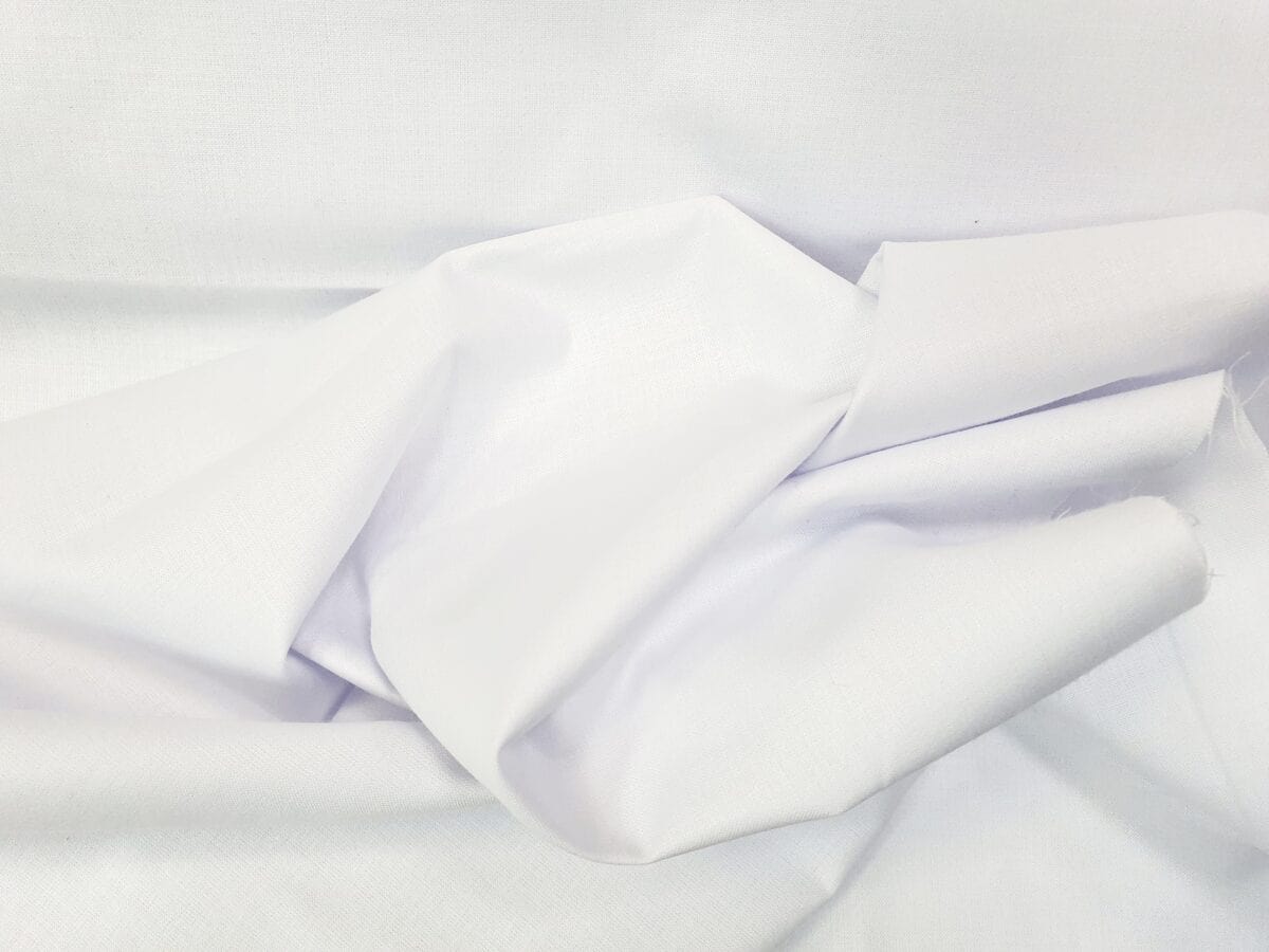 Tissu 100 % coton blanc neige 125 g/m²