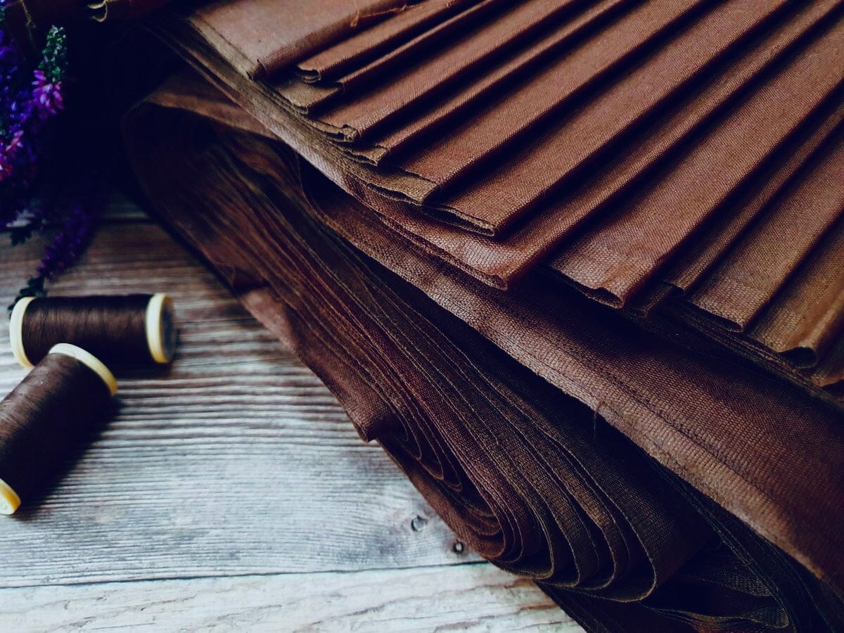 Tissu 100 % coton, brun chocolat 125 g/m²