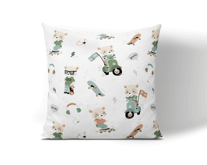 Tissu 100 % coton - ours sportif 125 g/m²