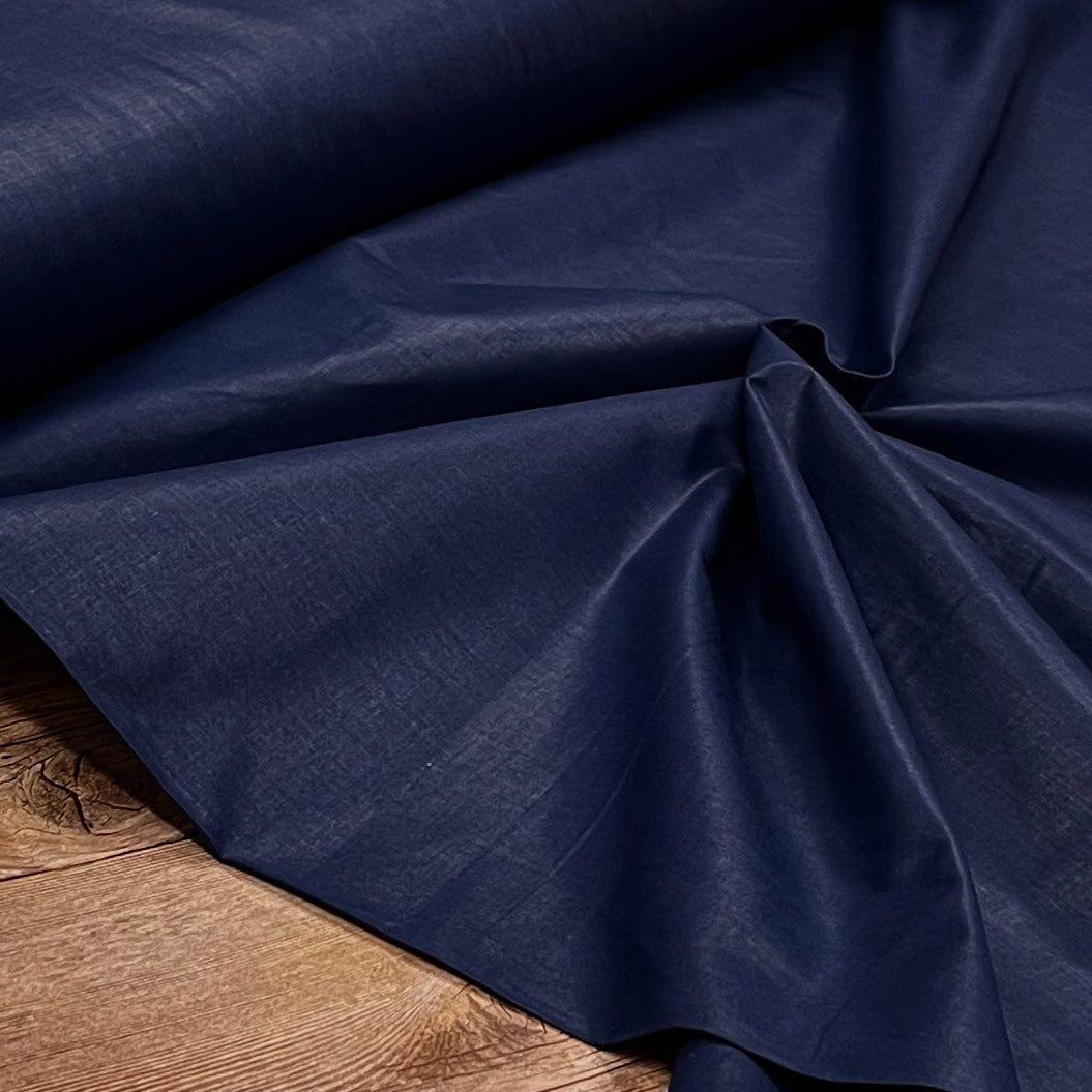 100% tissu en coton bleu foncé 125 g/m²