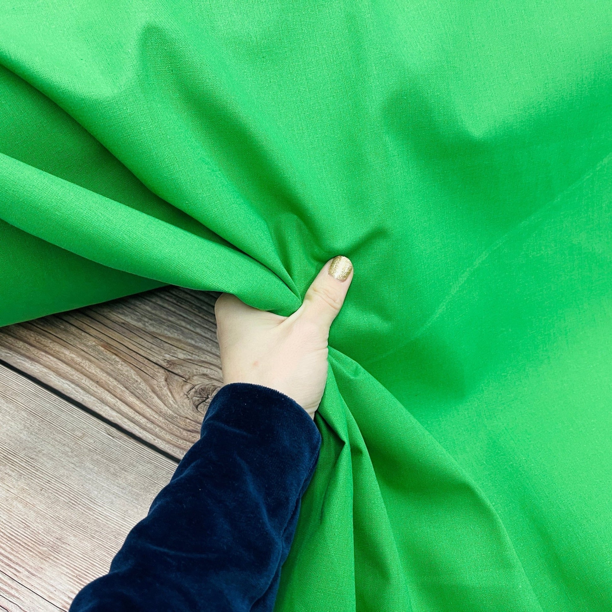 100% Baumwollstoff-grasgrün 220cm 146 g/m²