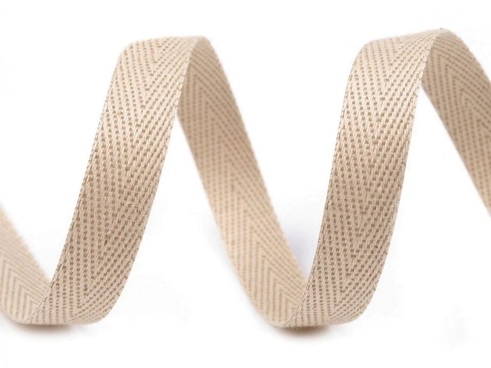 100% Baumwollband 10 mm, beige