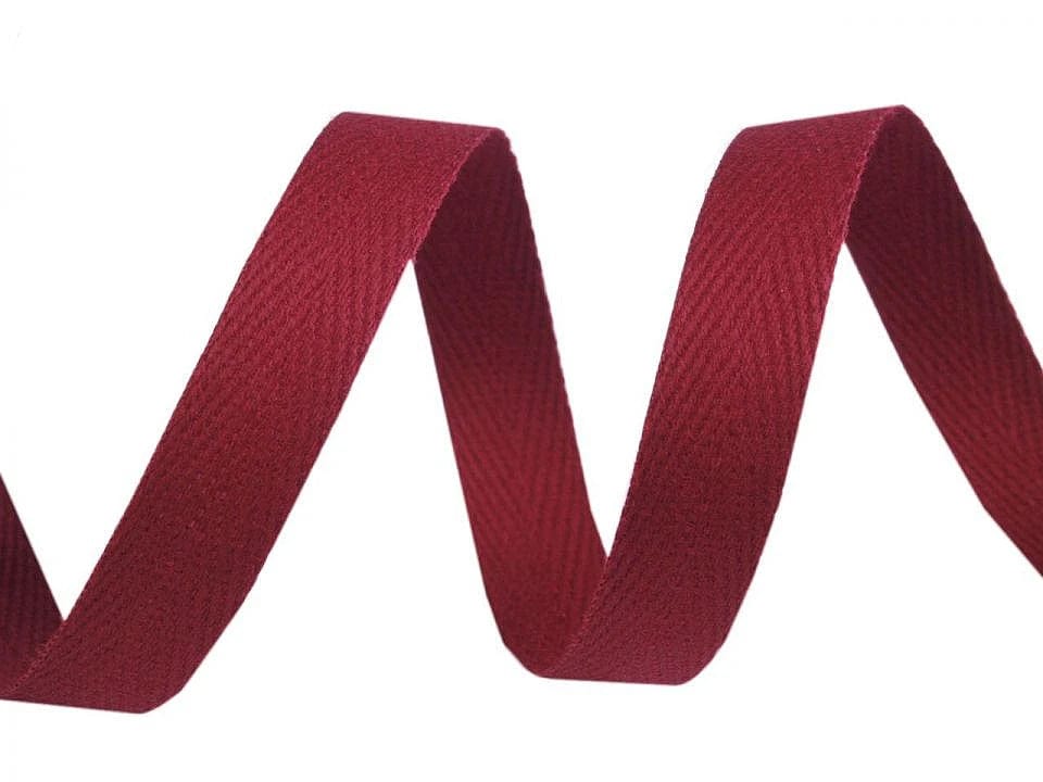 100% Baumwollband 10 mm-bordeaux