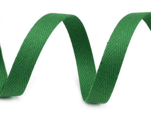 100% Baumwollband 10 mm grasgrün