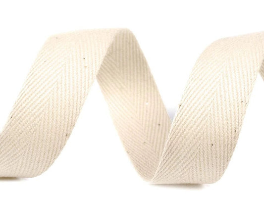 100% Baumwollband 20 mm – naturfarben, ungebleicht