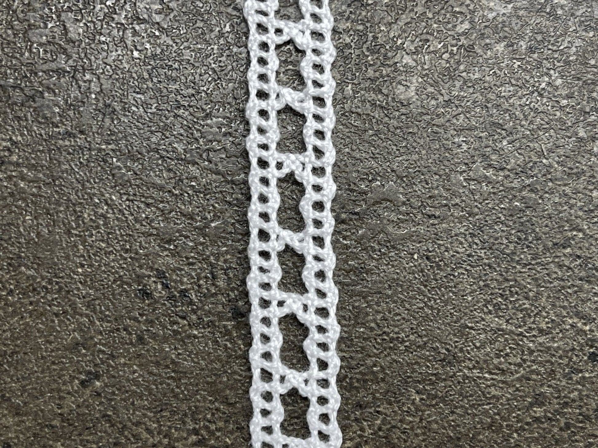 100% Baumwollspitze-1 cm weiß