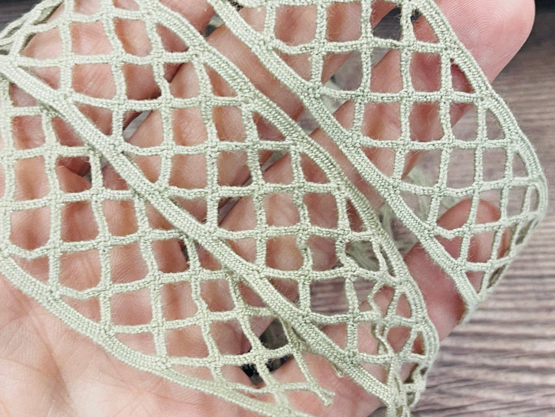 100% Baumwollspitze-2 cm in Leinenfarbe-LV