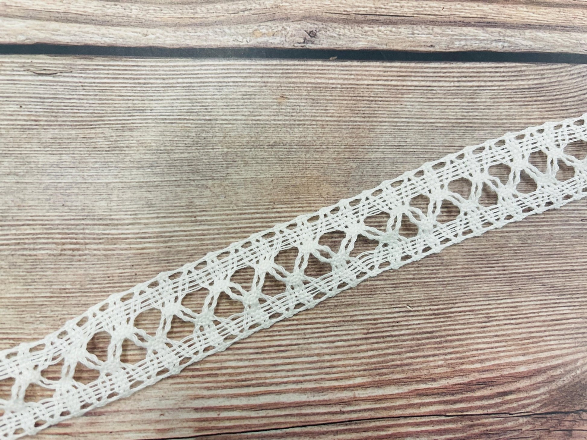 100% Baumwollspitze-2,5 cm weiß-LV
