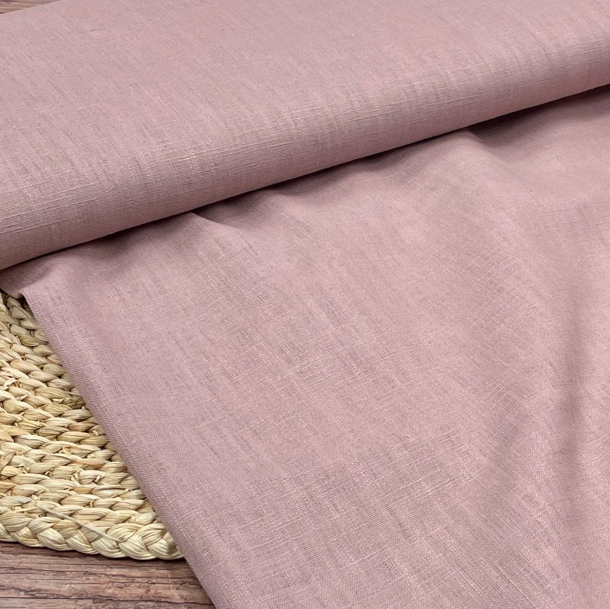 100 % tissu en lin rose poudré 230 g/m²