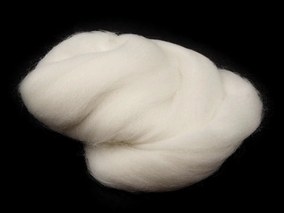 100% laine mérinos pour feutrage (cardée) - blanche 20 g #1