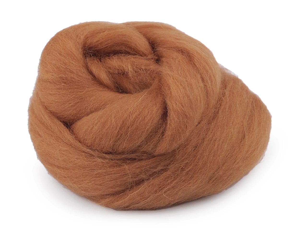 100 % laine mérinos pour feutrage (mèche) - brun ton cognac 20 g #42