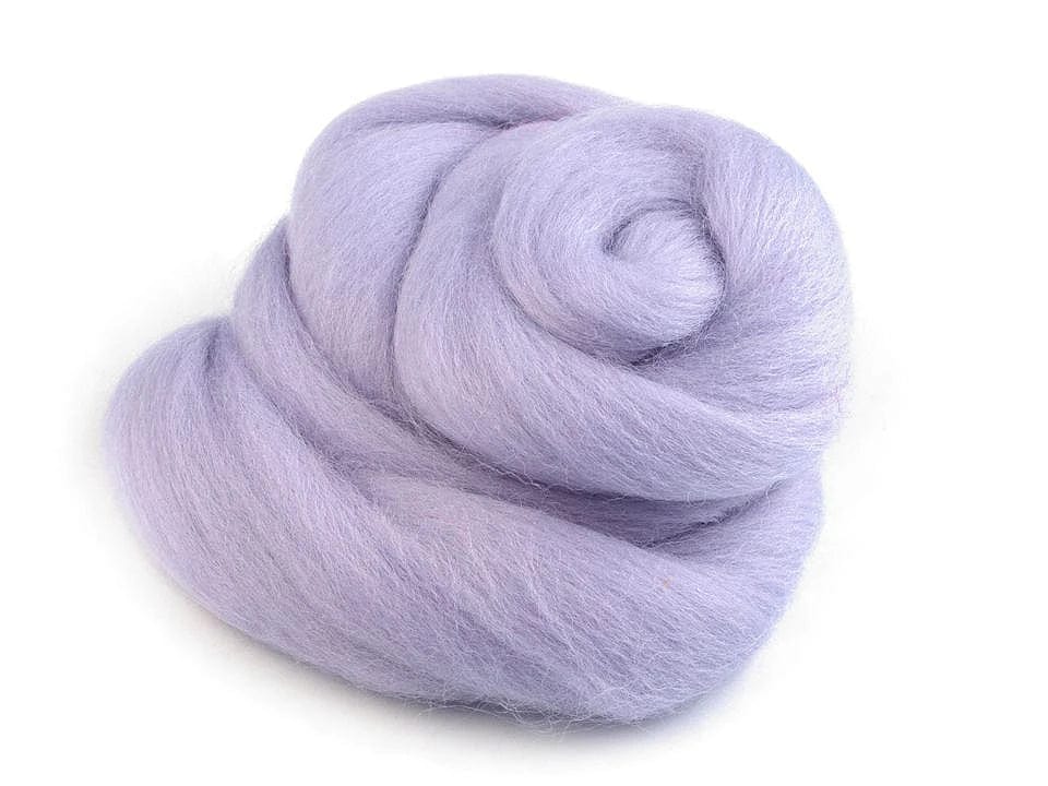 100 % laine mérinos pour feutrage (laine cardée) - lilas clair 20 g #31