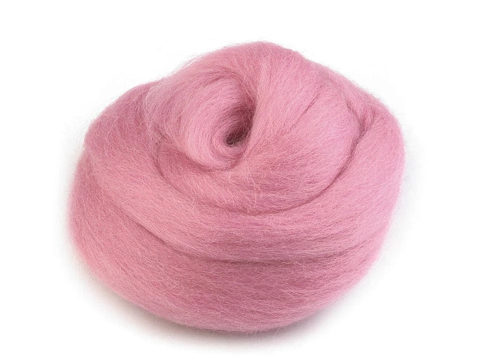 100 % laine mérinos pour feutrage (cardée) - rose 20 g #27