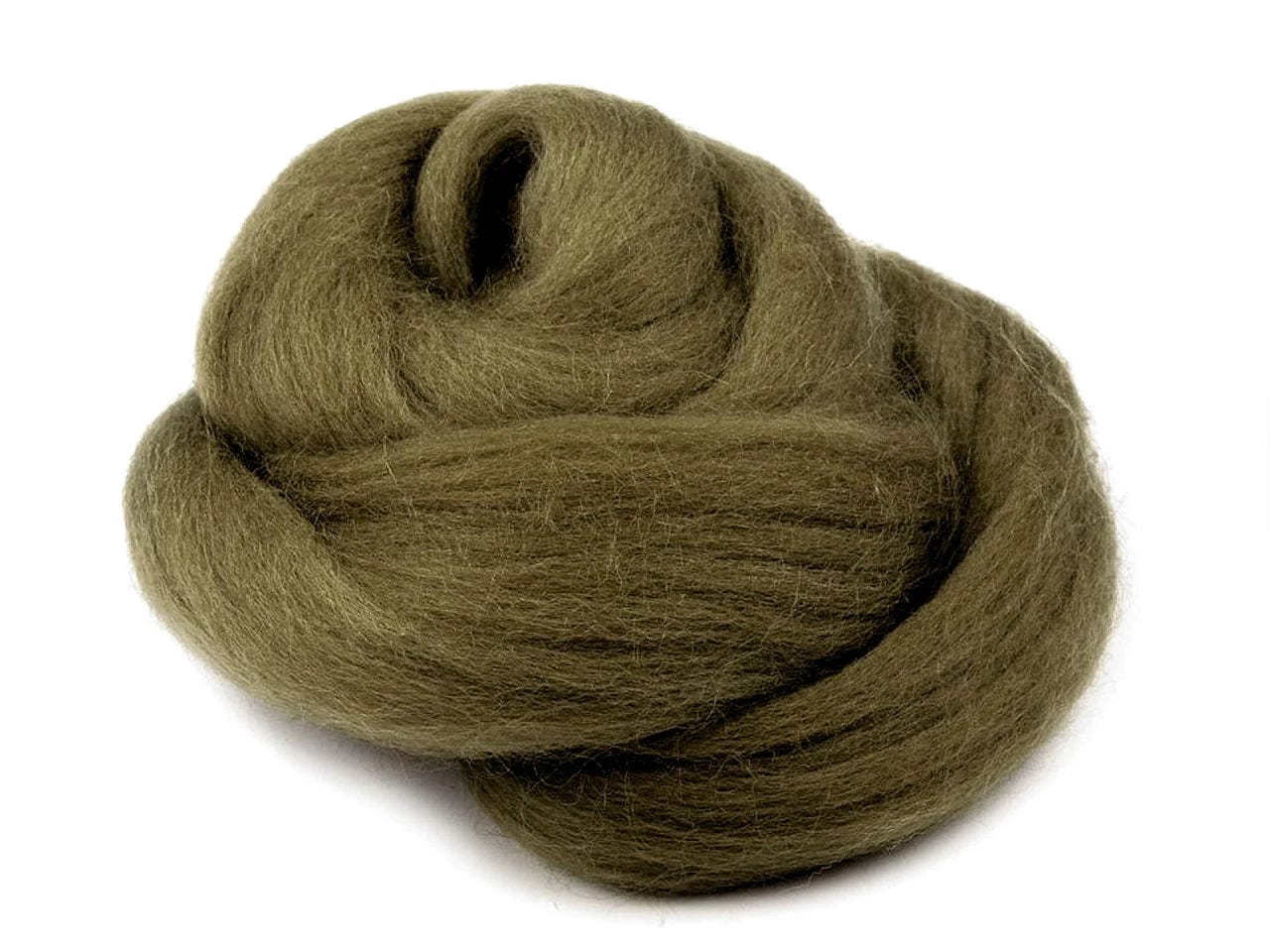 100% laine mérinos pour feutrage (laine cardée) - vert mousse 20 g #41