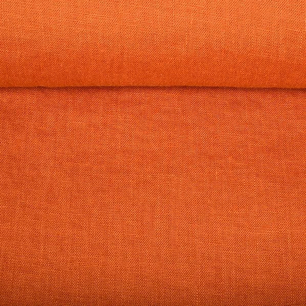 100% weiches Leinen in Karottenorange 205 g/m²