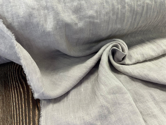 100% weiches Leinen, hellgrau, 205 g/m²