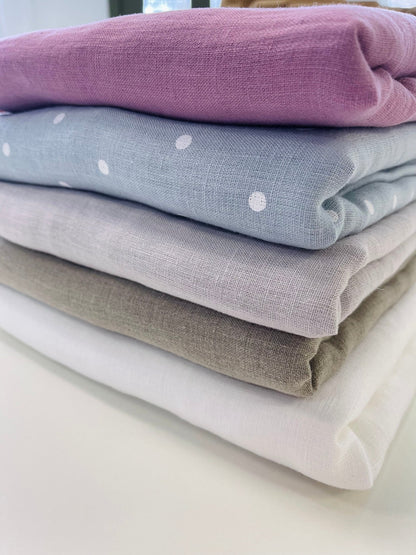 100% lin lavé gris clair 205 g/m²