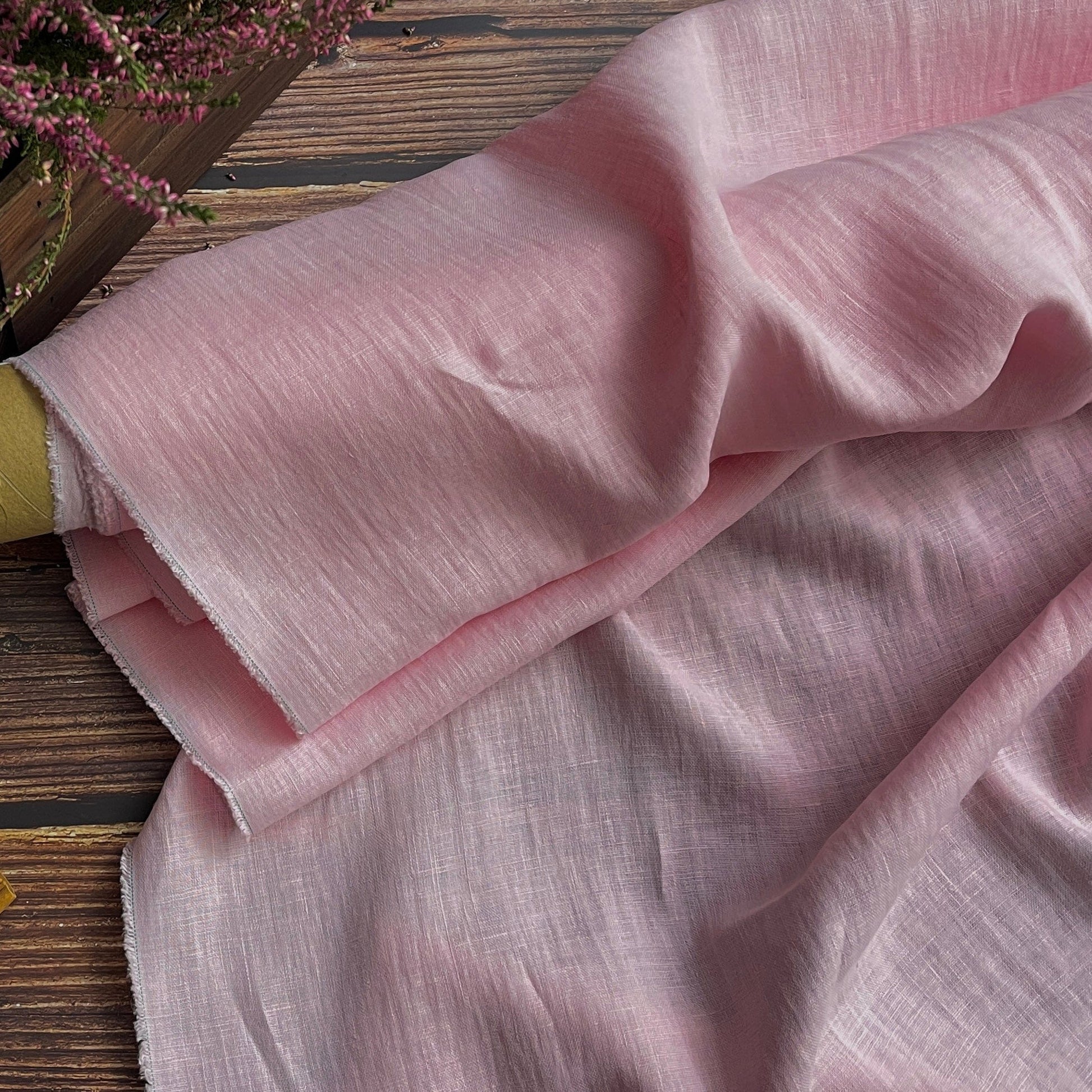 100% lin adouci rose pâle 205 g/m²