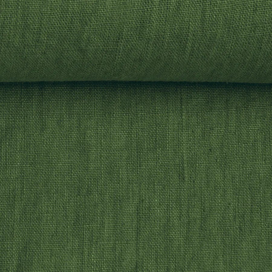 100 % lin lavé vert mousse de forêt 205 g/m²