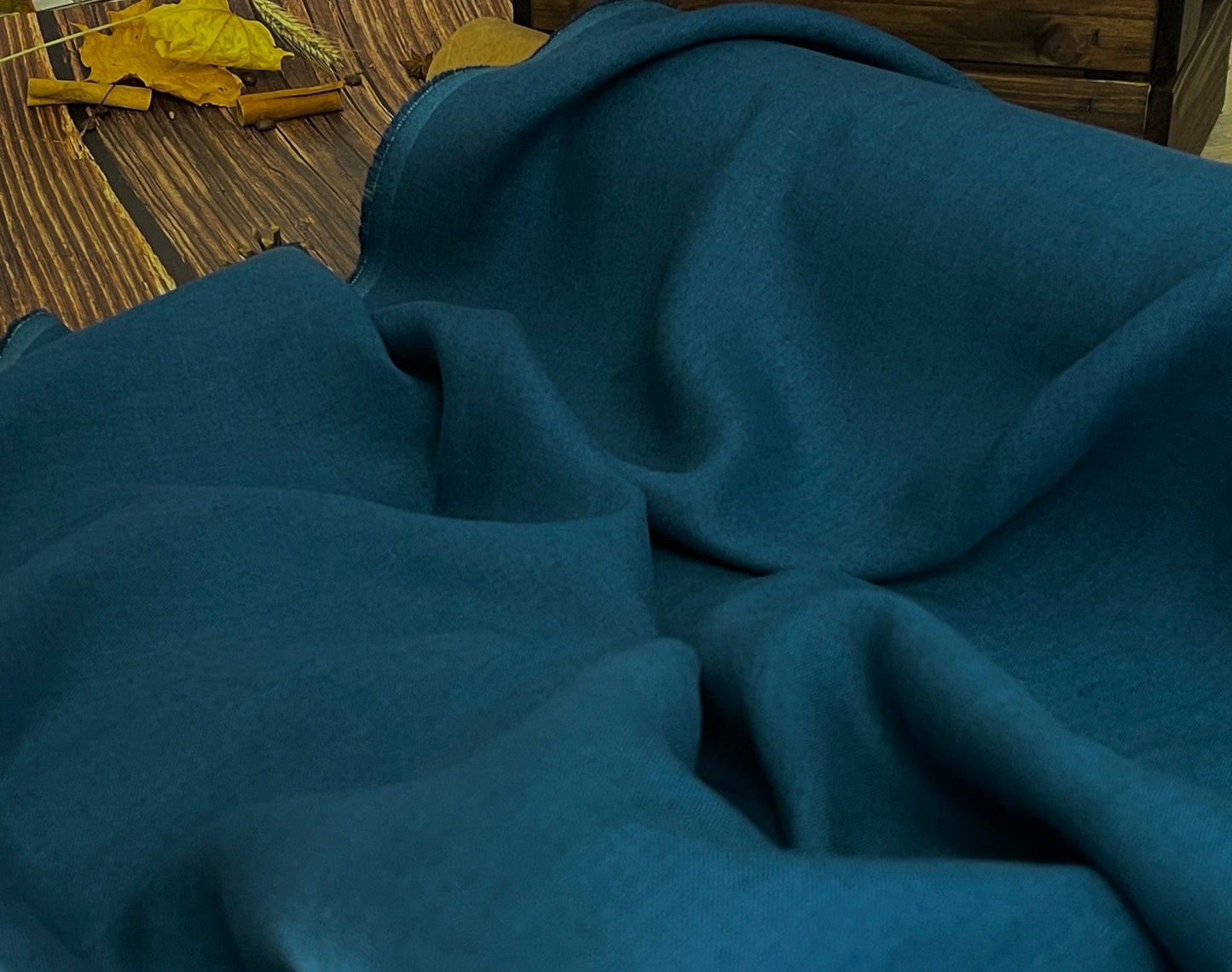 100 % lin adouci bleu-vert océan 205 g/m²