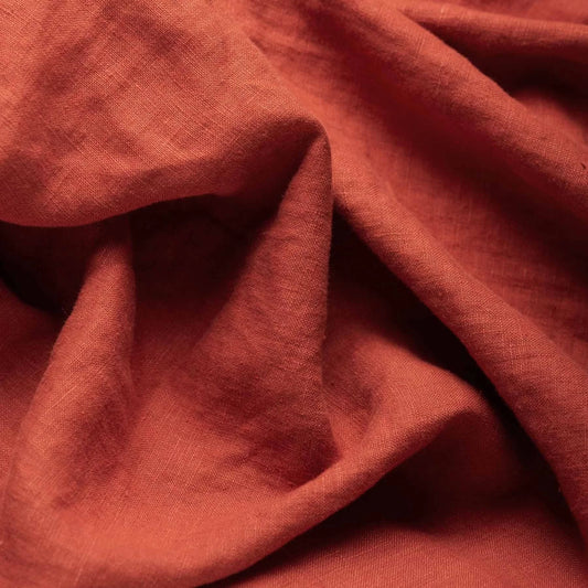 100% softened linen-rust 165 g/m²