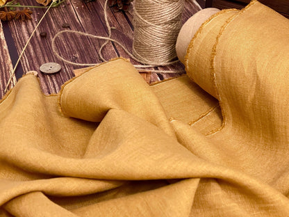 100% weichgewaschenes Leinen, Salzkaramell, 205 g/m²