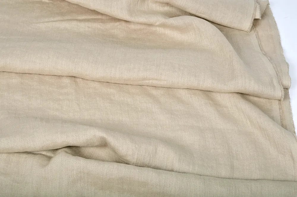 100 % lin adouci, ton sable, 205 g/m²