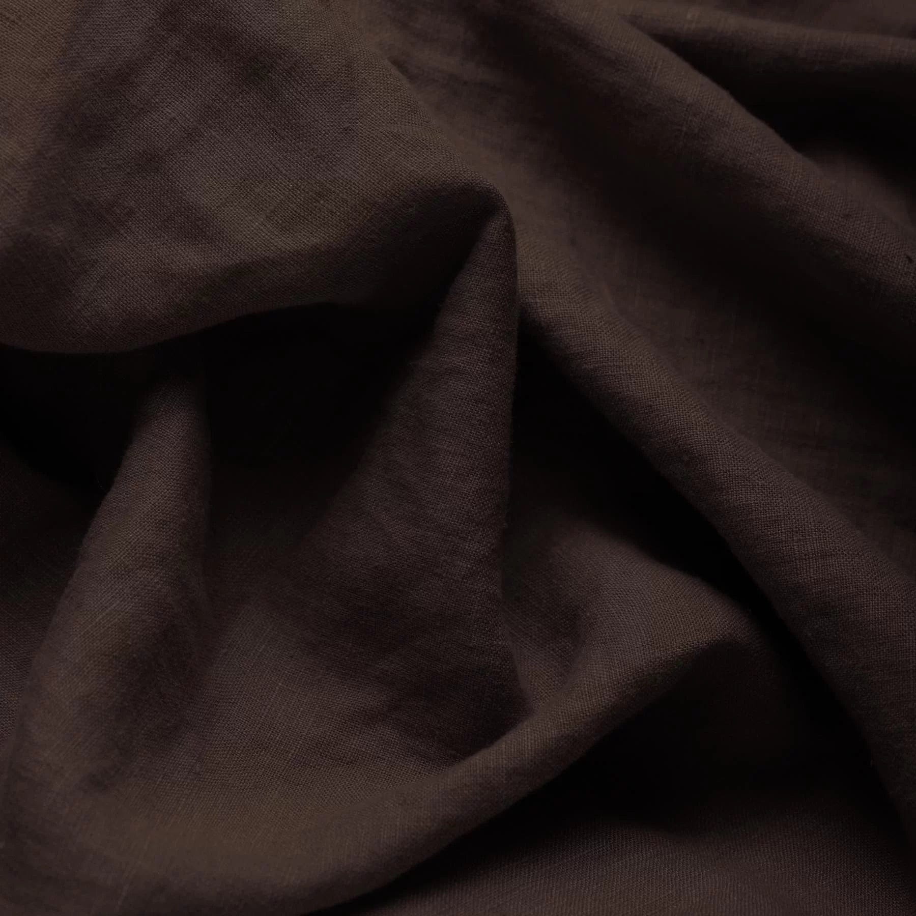 100% weichgemachtes Leinen – Schokolade 165 g/m²