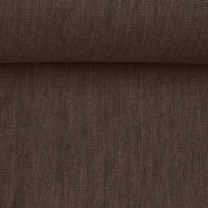 100 % lin lavé brun chocolat 205 g/m²