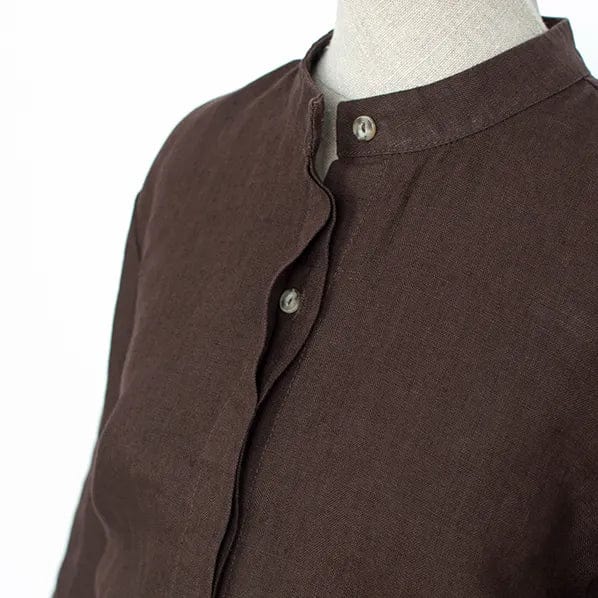 100% lin assoupli brun chocolat 205 g/m²