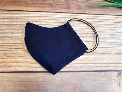 100% weichgewaschener Leinenstoff, dunkelblau 205 g/m²