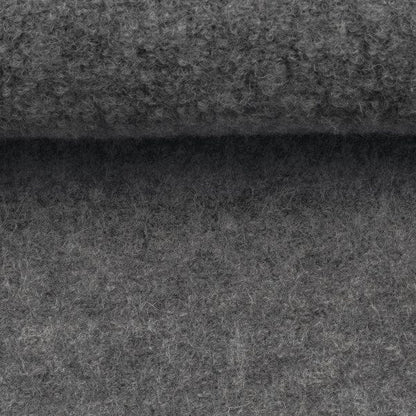 100% Wollstoff, meliert grau 385 g/m²