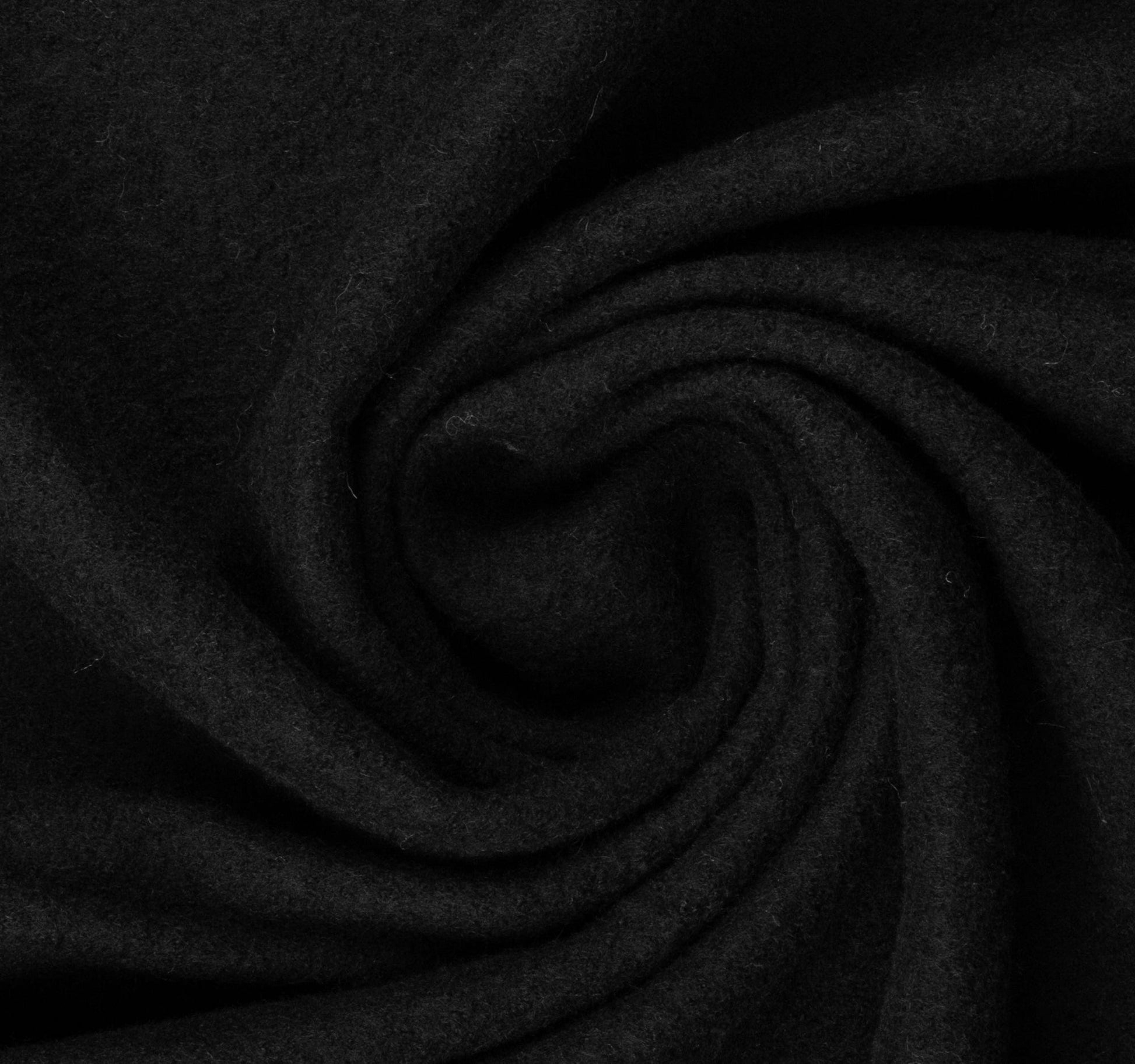 100% Wollstoff - schwarz 385 g/m²