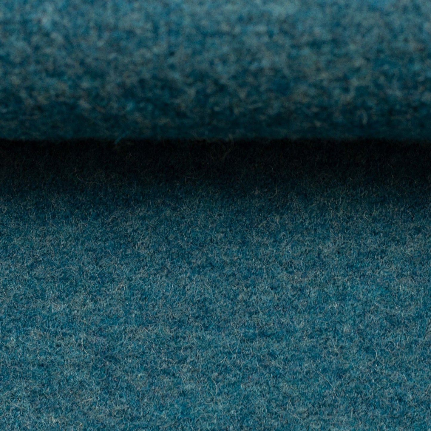 100% Wollstoff, petrol meliert 385 g/m²