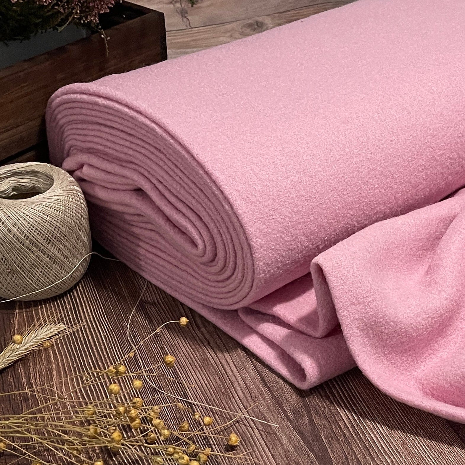 100% Wollstoff-rosa 385 g/m²