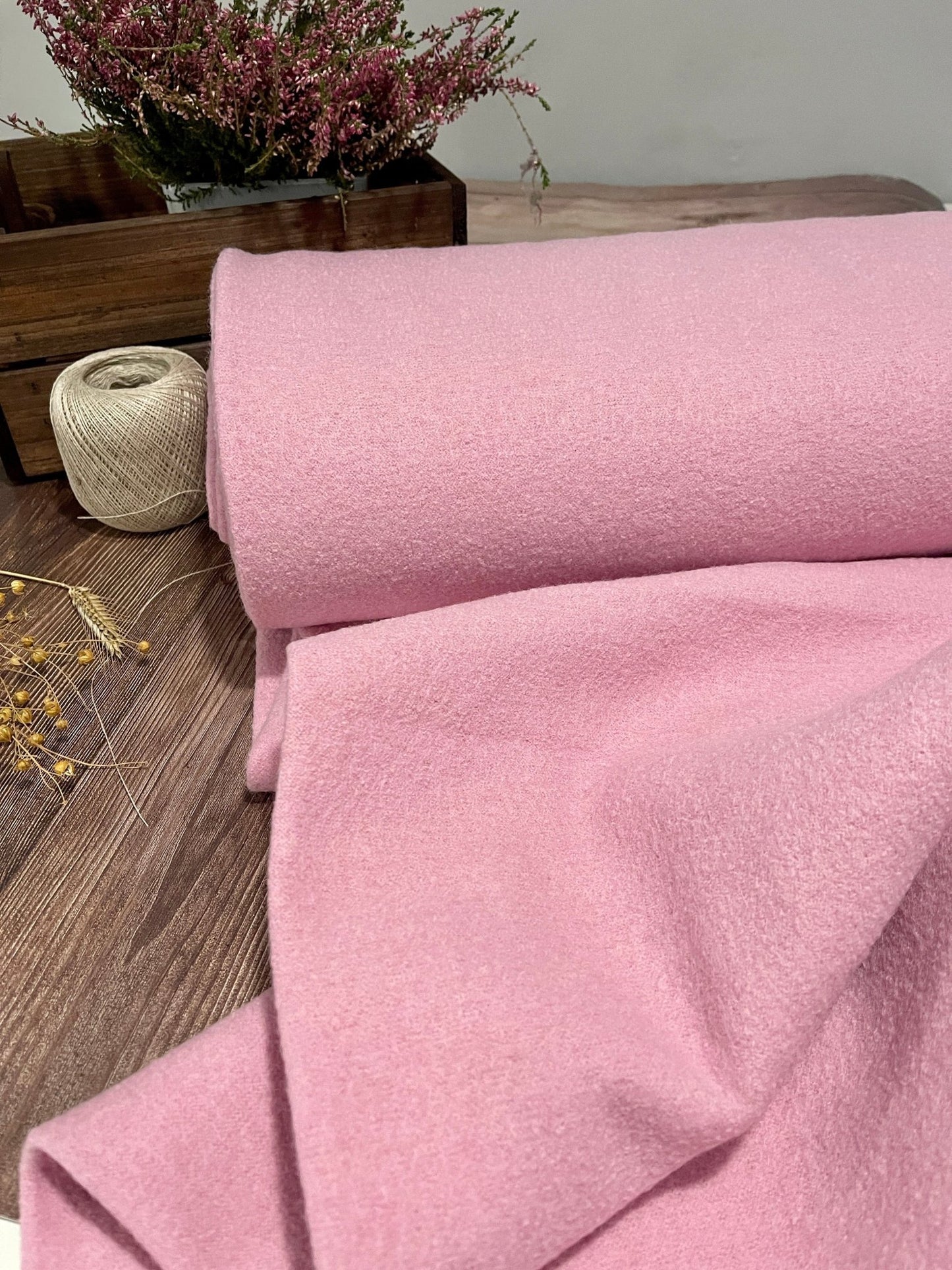 100% Wollstoff – rosa 385 g/m²