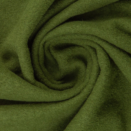 100% Wollstoff, warmgrün 385 g/m²