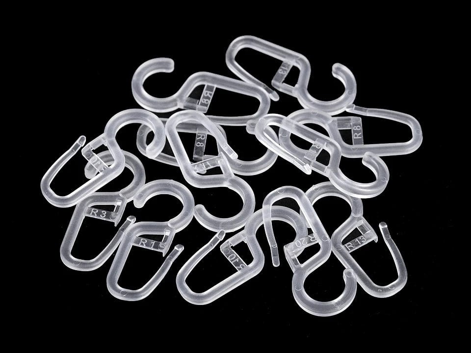 Crochets de rideaux (lot de 20) - transparents