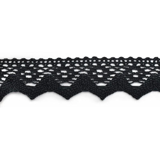 Acrylic lace-3,7 cm black