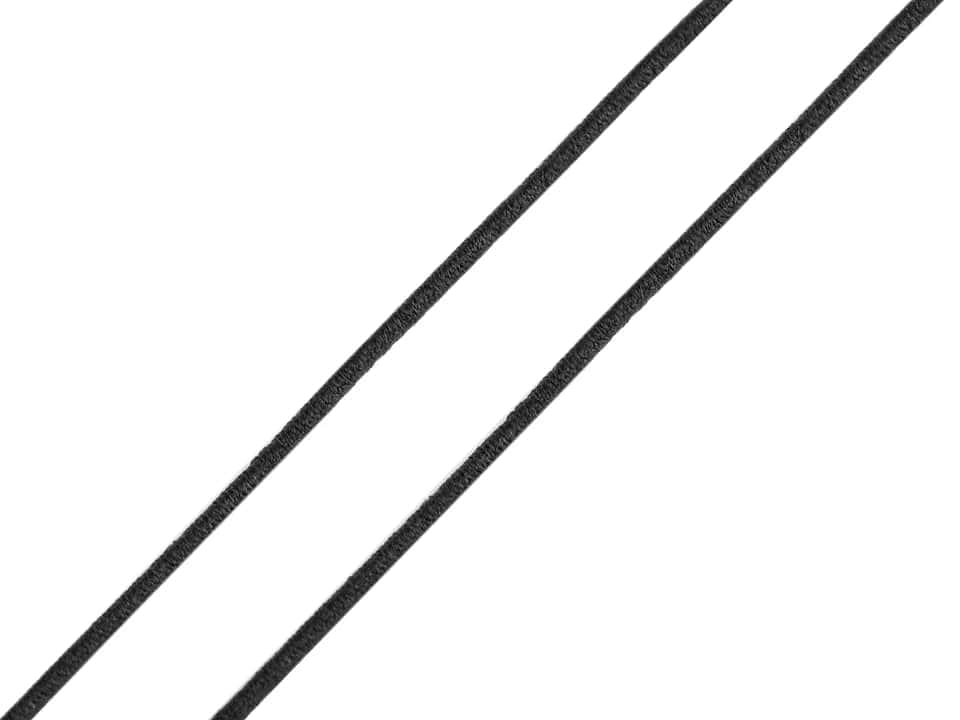 Round elastic cord Ø1.2 mm - black