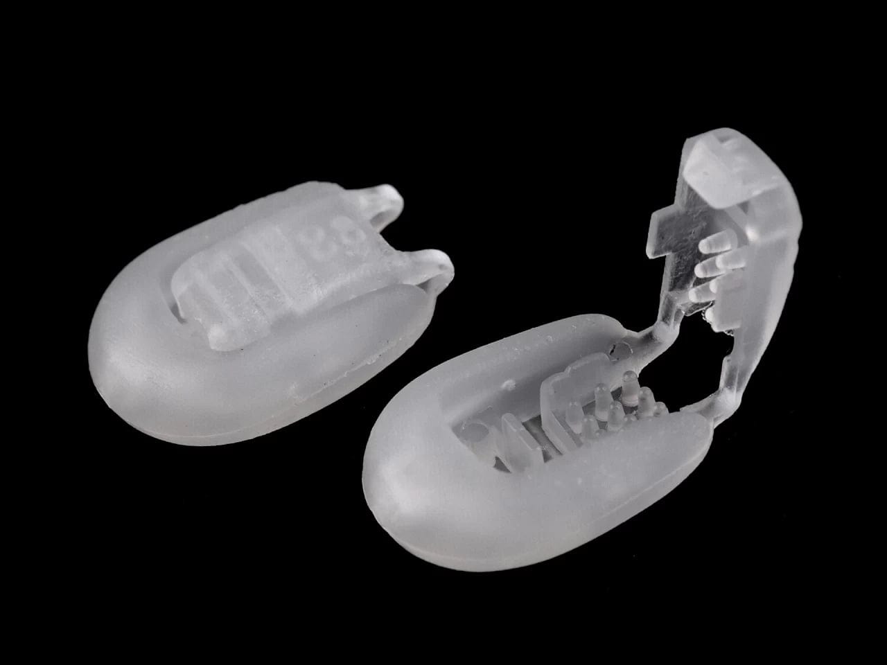 Embout de cordon ouvrable/fermable transparent (10 pcs)