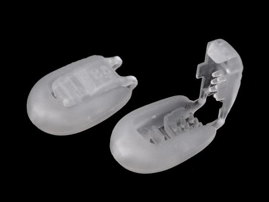 Openable/closable cord end, transparent (10 pcs per pack)