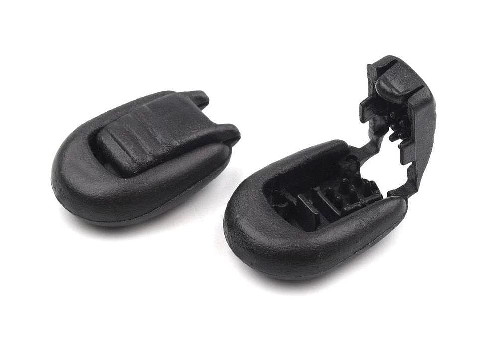 Embout de cordon ouvrable/fermable noir (20 pcs)