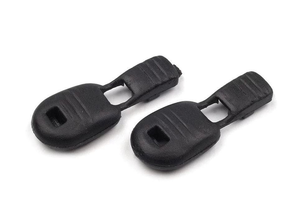 Embout de cordon ouvrable/fermant, noir (lot de 20 pièces)