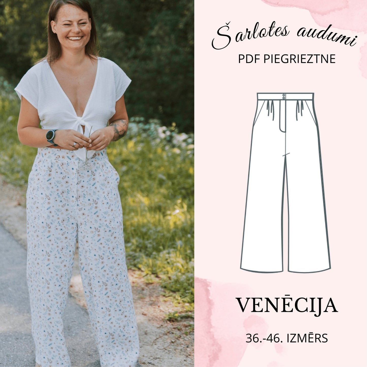 Digitale Schnittmusterhose Venedig