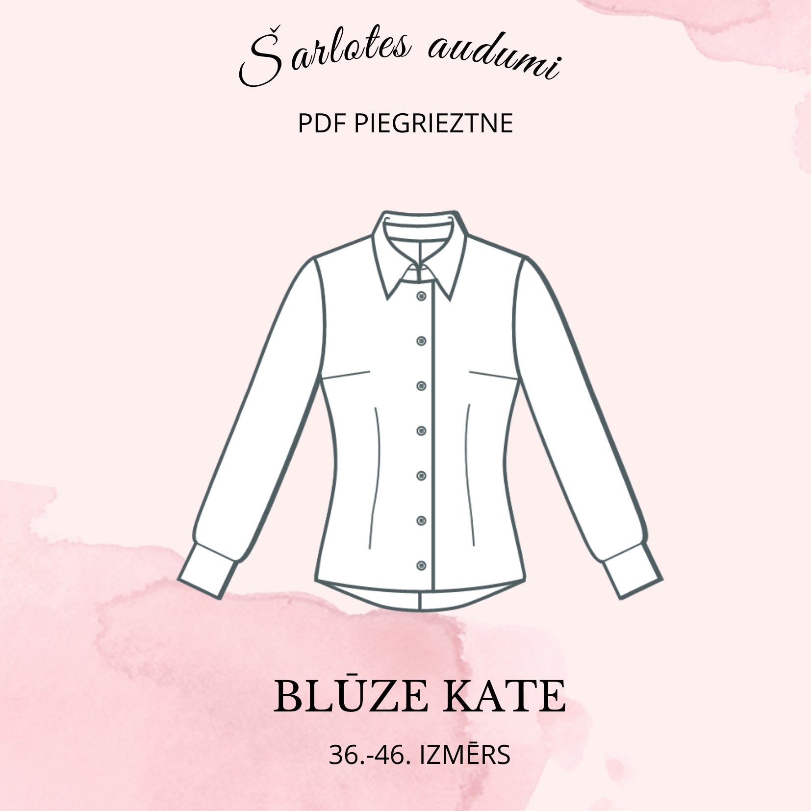 Digitale Blusen-Schnittmuster Kate