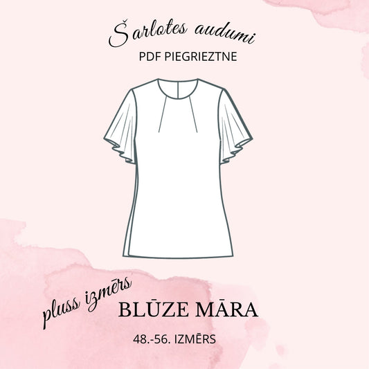 Patron numérique de blouse Māra (grande taille)