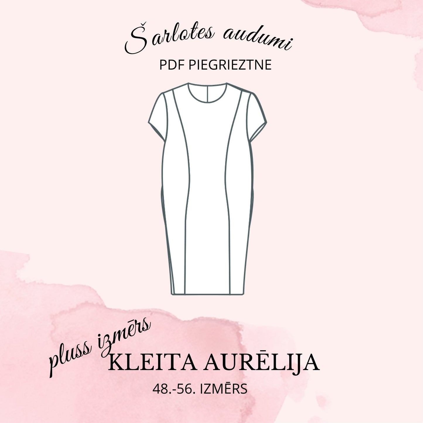 Patron numérique de robe Aurēlija (grande taille)