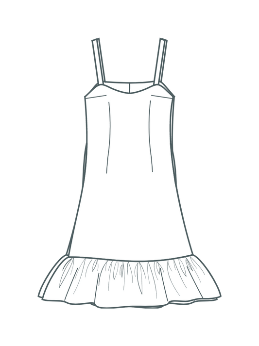 Digital dress pattern Elina