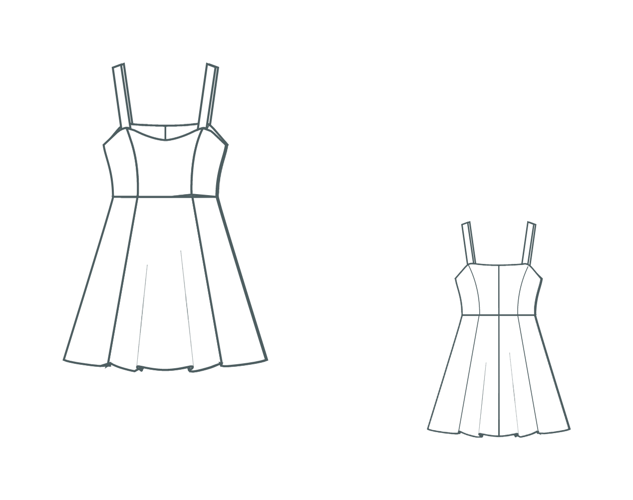 Digitale Schnittmuster-Kleid Elizabete